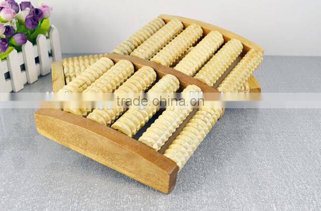 wholesale 6 rows Body Relax Massager Tool Foot Massage Wooden Roller