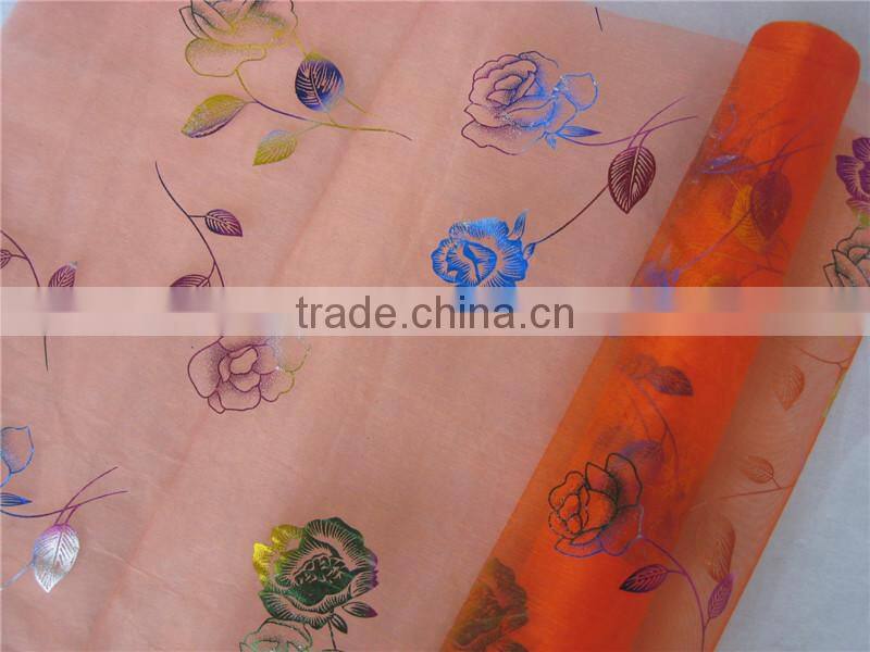 For Spring Bronze Nylon Organza Disposable Table Cloth Roll