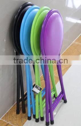 stock colorful steel folding stool, folding Chair, excess inventory close out