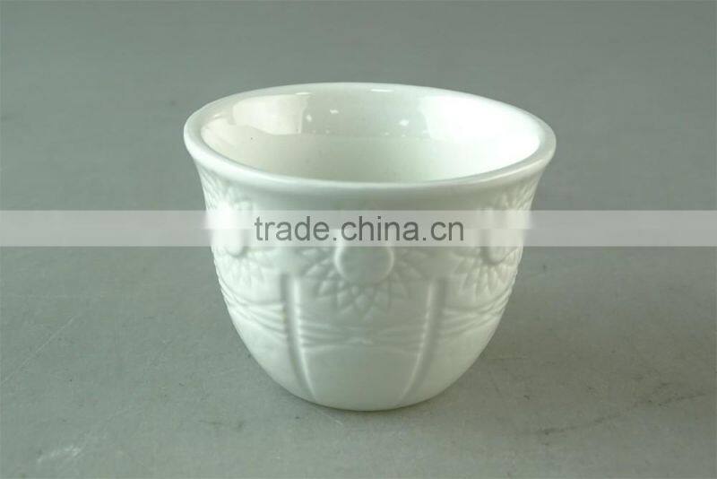Cheap 6 pcs printing white ceramic tea cup wtih gift box in stock