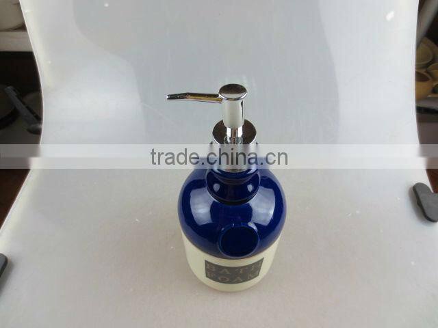 color-glazed ceramic bath foam jar