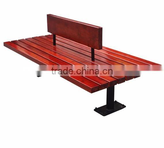 outdoor wooden bench for visitors