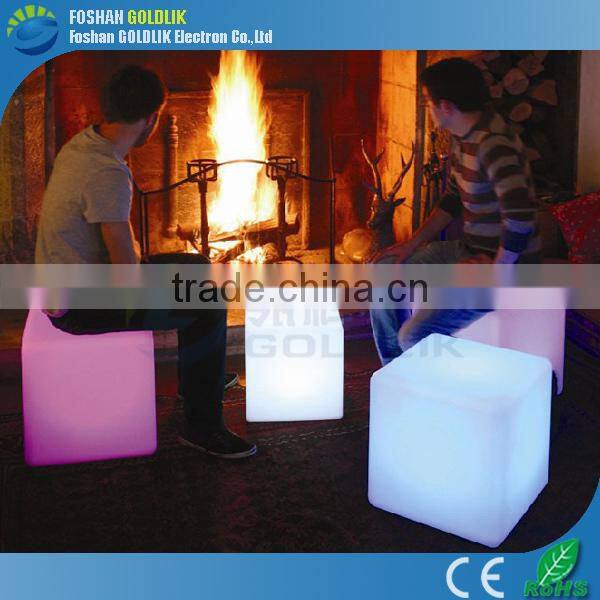 led cube/ led cube chair/bar cube chair with 16 colors change 20/30/40/43/50/60cm size for choosing