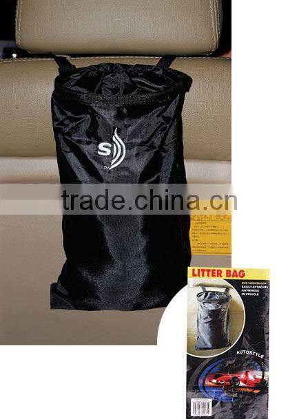 13*30CM custom logo black seat back car trash bag for cars