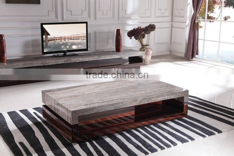 modern marble top wooden center table for living room furniture
