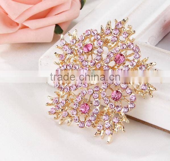 flower shape Rhinestone Pins Brooches for woman /Hijab Pins Scarf Pins Female Pashmina Brooches
