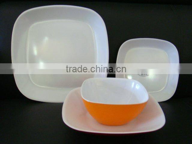 Melamine plate dinnerware set melamine apple plate and bowl set