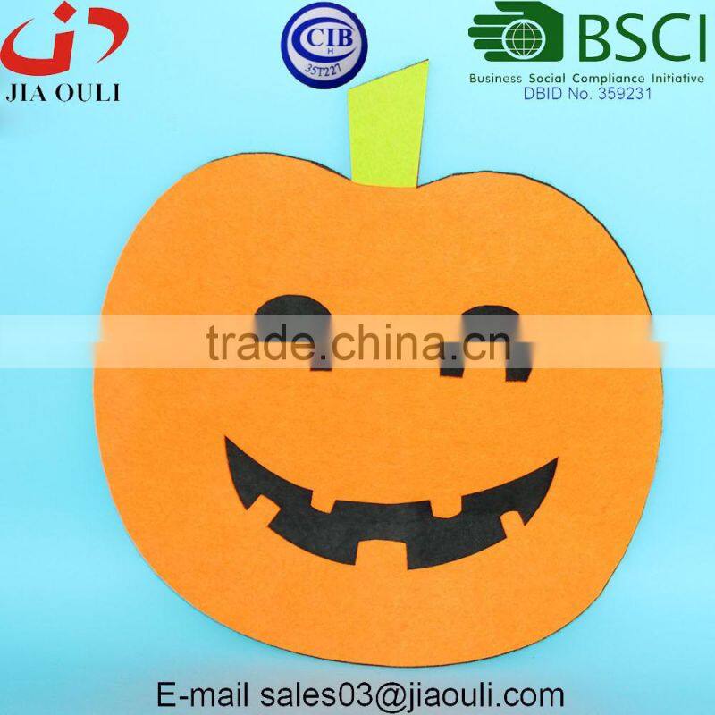 Halloween decorations pumpkin shape handmade felt bag