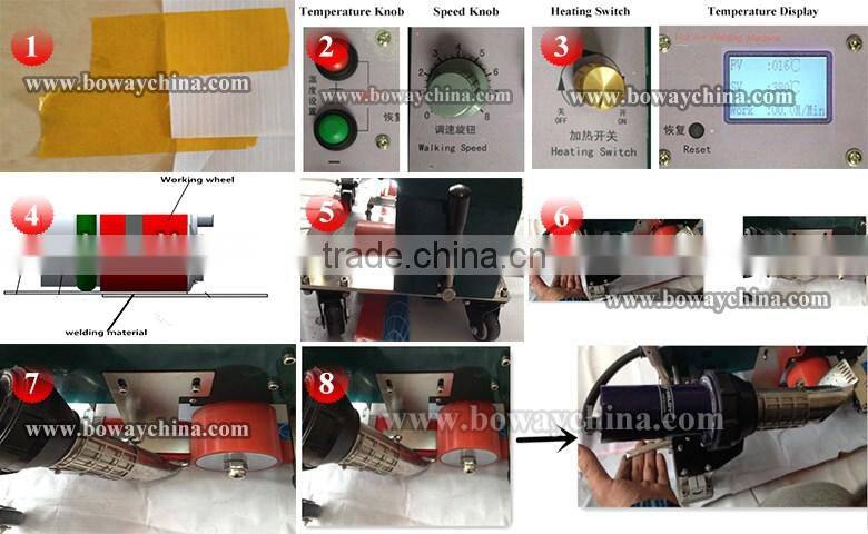 BW-TOP3400 Laser precision positioning system hot air banner welding Machine