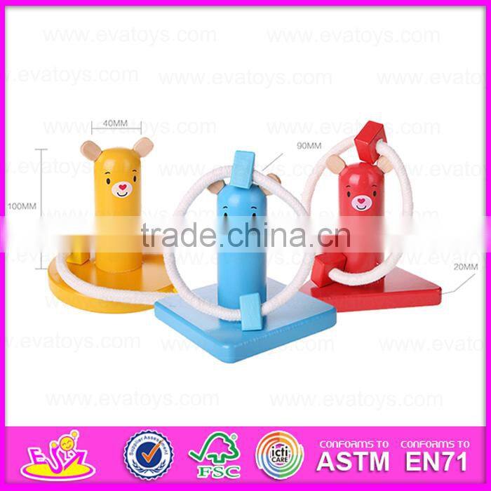 2016 new design wooden ring toss game,outdoor children ring toss game,fashion kids ring toss game W01A156