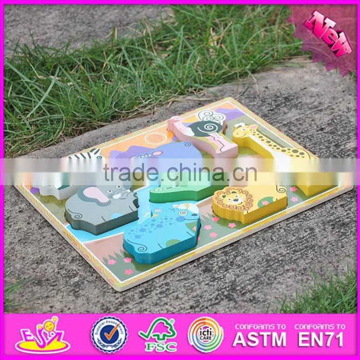 2016 new design educational wooden animal shape games for preschoolers W14D017
