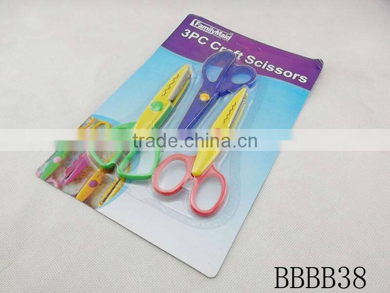 Plastic school scissors, safty student scissors with PVC bag