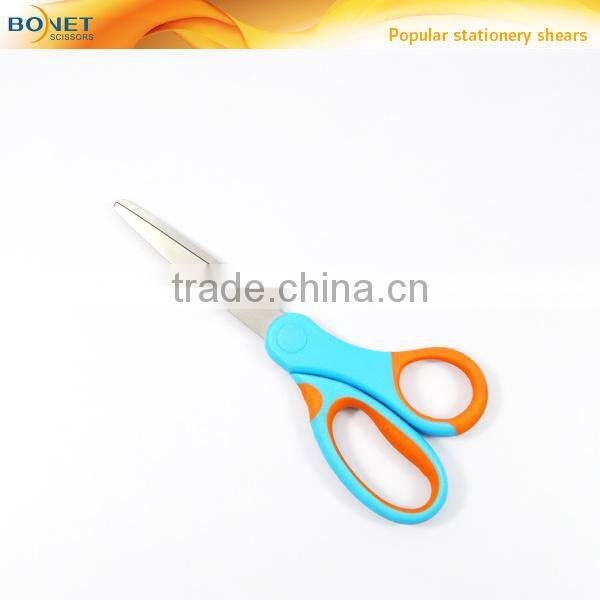 SST0027 6-1/4" stationery PP+TPR rubber plastic handle office scissor