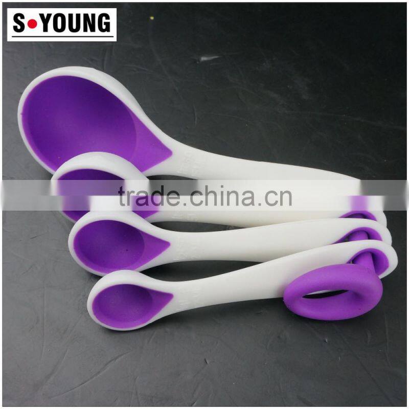 16131 SILICONE MEASURING CUPS SET CUP SPOON KITCHEN TOOL COLLAPSIBLE BAKING COOK