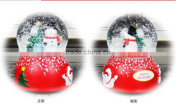 Hot Sale Snowflake christmas snow globe musical christmas snow globe