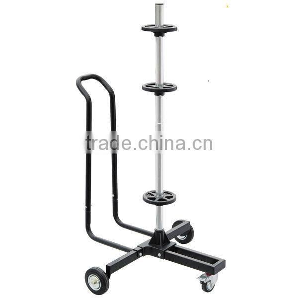 Metal Car Accessories 4 Wheels Mobile Tyre Display Stand Tire Storage Rack