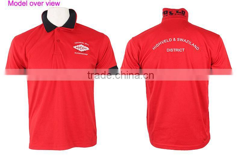 Customized Fabric Embroidery or Printed Brand Name Short Sleeves Custom Sports Polo Tee Shirt