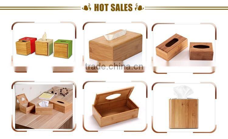 China manfacturer bamboo box tissue for car