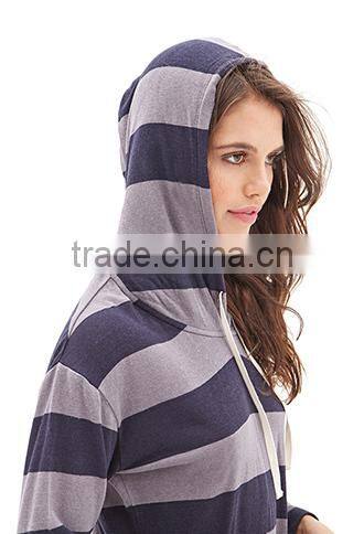 female hoodie with stripes /long sleeve autumn blouse alibaba