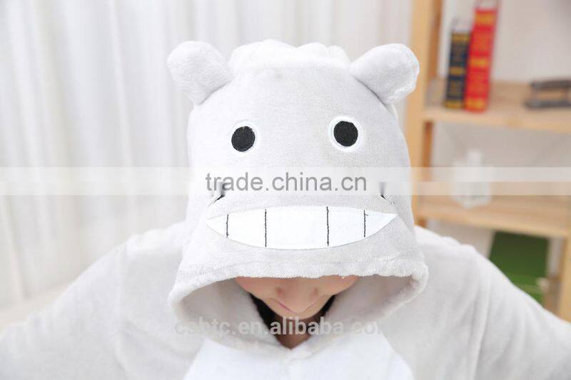 flannel cartoon adult animal jumpsuit animal pajamas jumpsuit totoro design