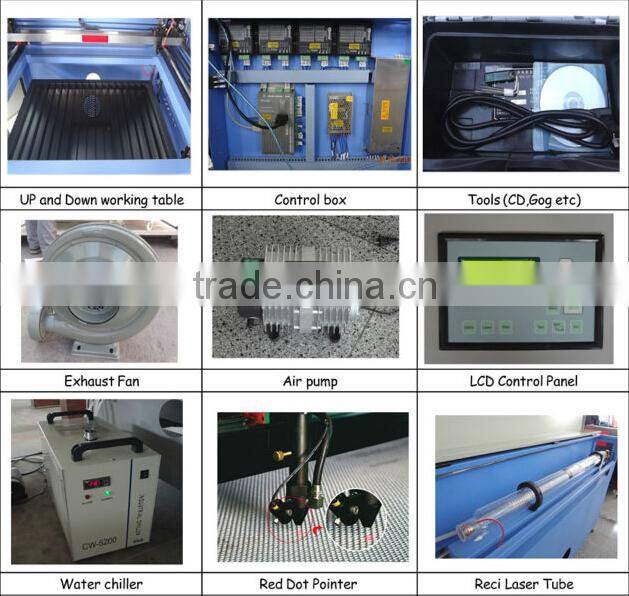 China-made 600*400mm acrylic/wood/plywood/mdf/rubber/stone/plastic laser engraving equipment with CE certificate