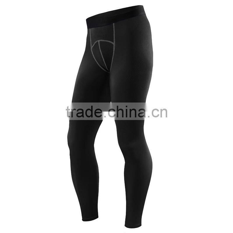 New comfortable polyester sport running men compression gym track pants