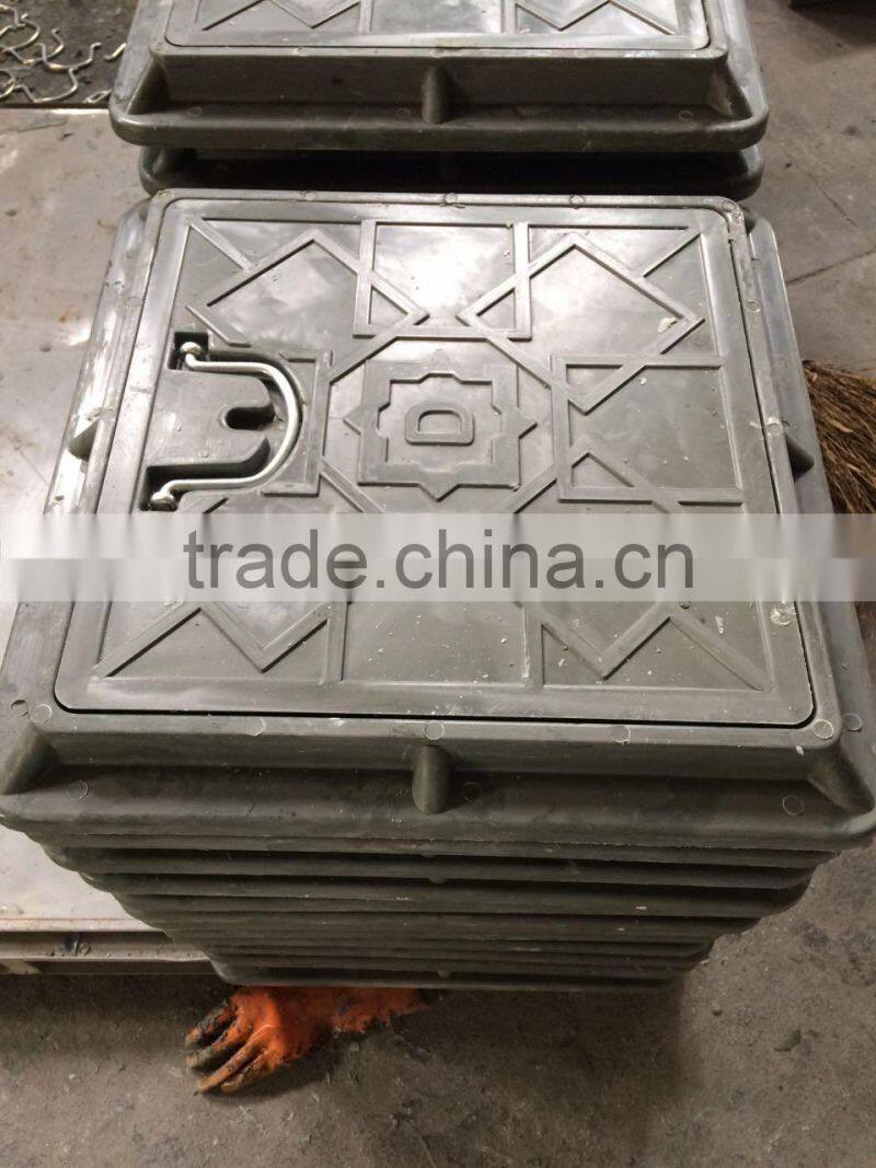 square fiber manhole cover with frame