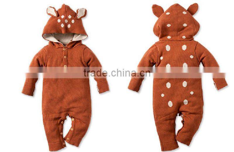 wholesale new cute infant baby toddler humpsuit hooded romper