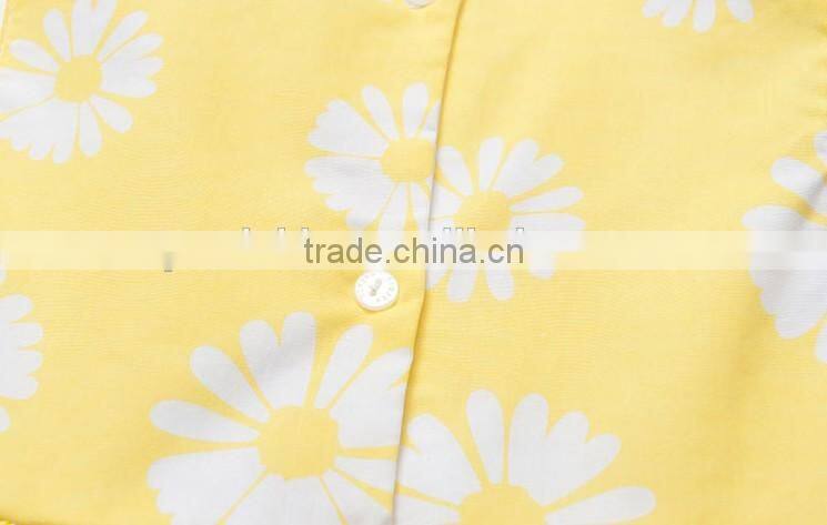 New European and American Cute Princess Dress Daisy Printed Frock