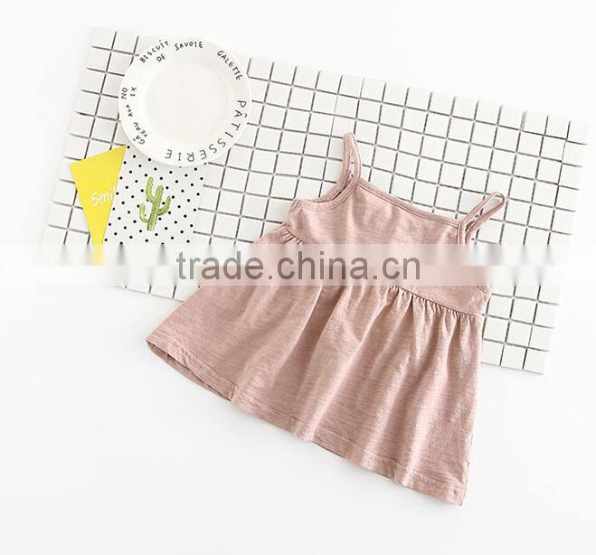 Unique Baby Girl Handmade Dresses Child Plain Red Prinecess Party Dress Cotton Baby Clothing Wholesale