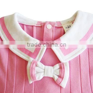 2017 Summer Newborn Baby Girl Bodysuit Pink Color Baby Clothing Short Sleeves Toddlers Romper