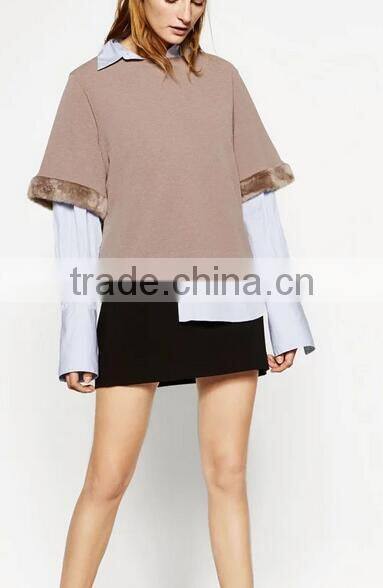 Runwaylover EY2379B New Style 2017 Ladies Elegant Pure Color Pullover Hoodie