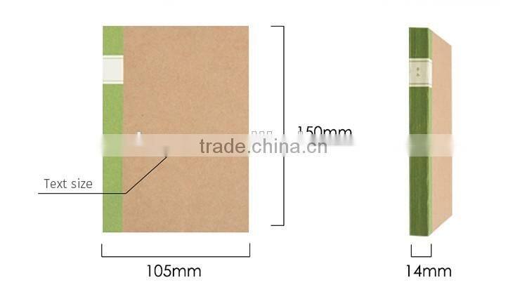 2017 A6 size cavans cover diary customizable traveling planner with clasp