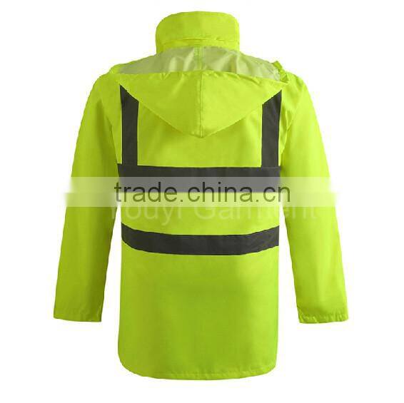 3m reflective safety waterproof jackets men with hood