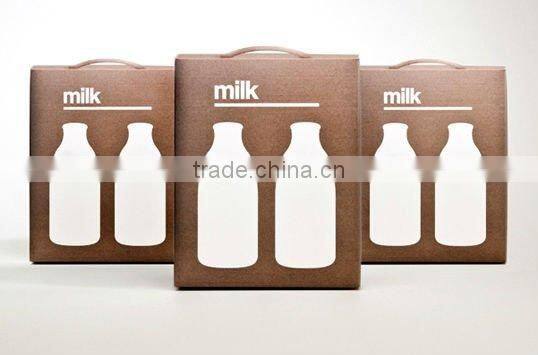 corrugated paper milk bottle box
