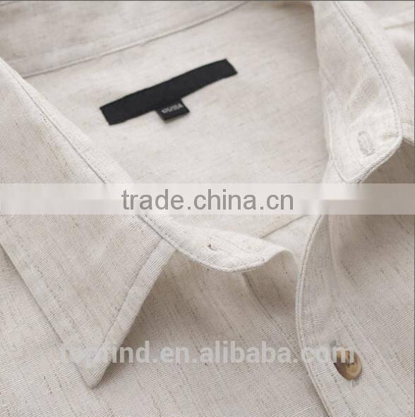 100% linen brand best-selling shirt fit short sleeve man shirt