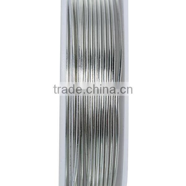 High Quality Round Silver Tone 1mm Dia. Copper Beading Wire Thread Cord