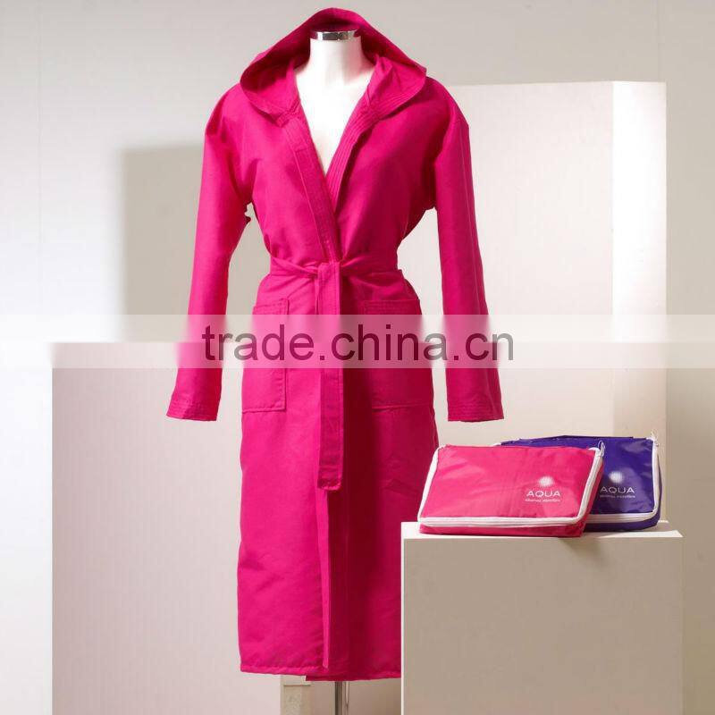 bright colored bathrobe