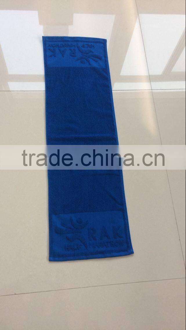 emboss logo towel, cotton fitness towel, personalized towels