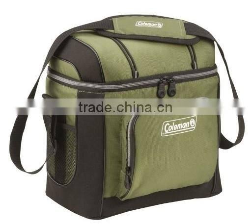 Camping BBQ Red White Blue Black lunch cooler bag with durable hard liner