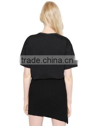 Womens fashion basic t-shirt printing latest design