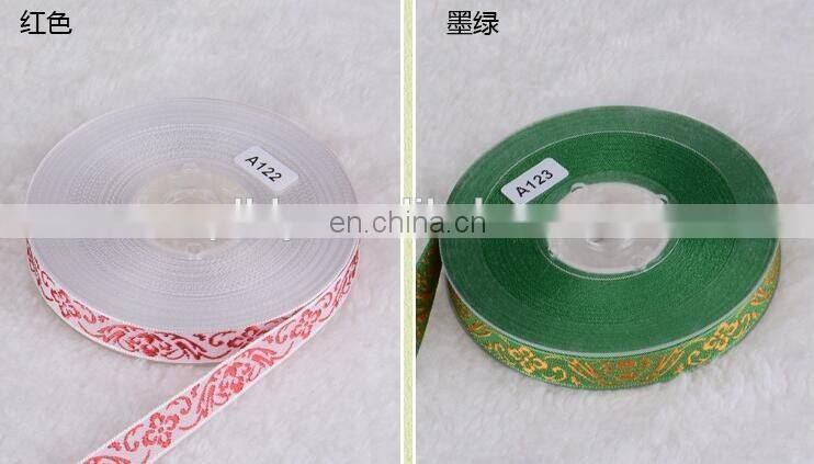 personalized jacquard shiny metallic polyester ribbon