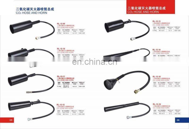 hose and horn assembly for fire extinguisher