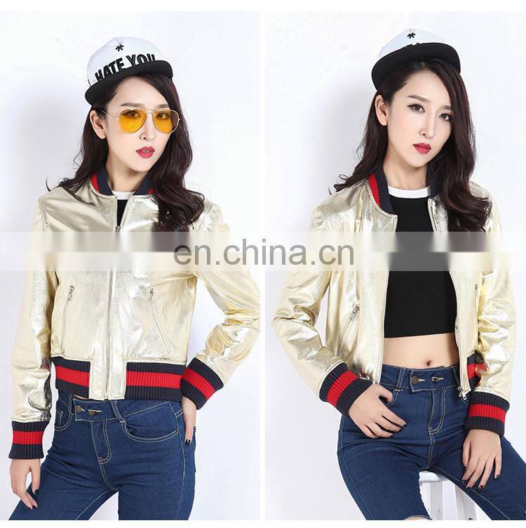 Women Autumn 2016 New Motorcycle Leather Coats Short Korean Version of Slim Real Leather Coat Female