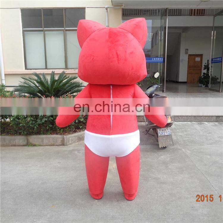 Adult size plush ali fox mascot costume for sale