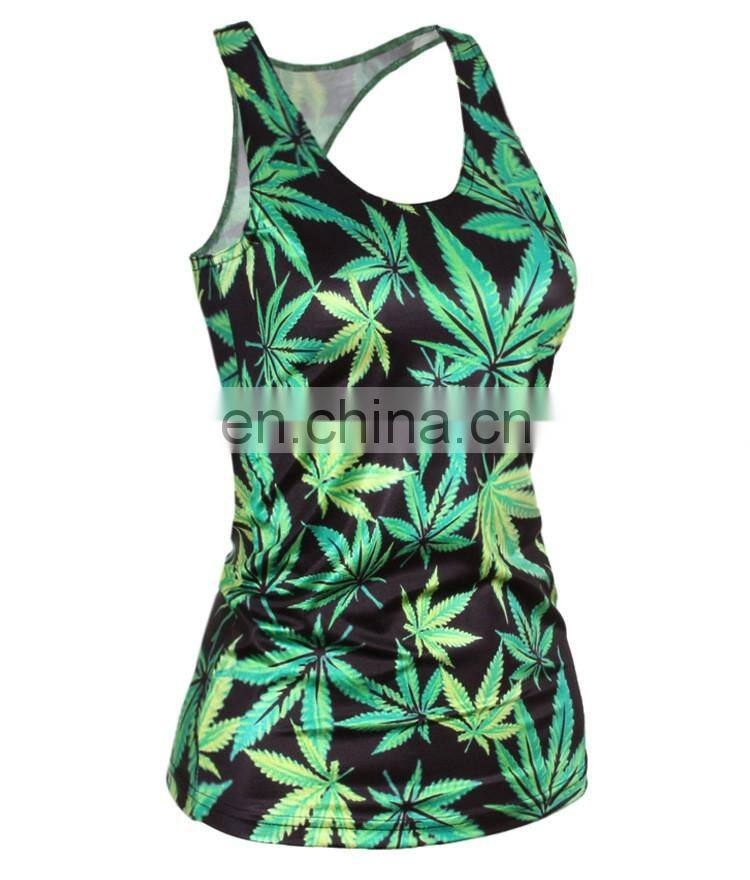 Summer hot sale Workout 3D printing Women Tank Tops