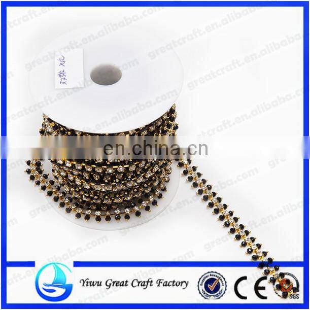 wholesale strass crystal rhinestone cup chain trimming close cup chain