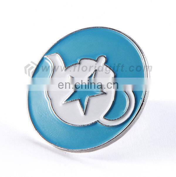 wholesale custom logo letter metal pin badges for promotion