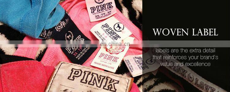 Customized logo Polo shirts washable woven label sew on back main label/neck label