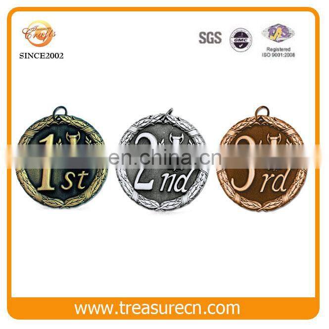 70mm Matt Golden High Raised Blank Metal Medal/Casting Sport Medallion